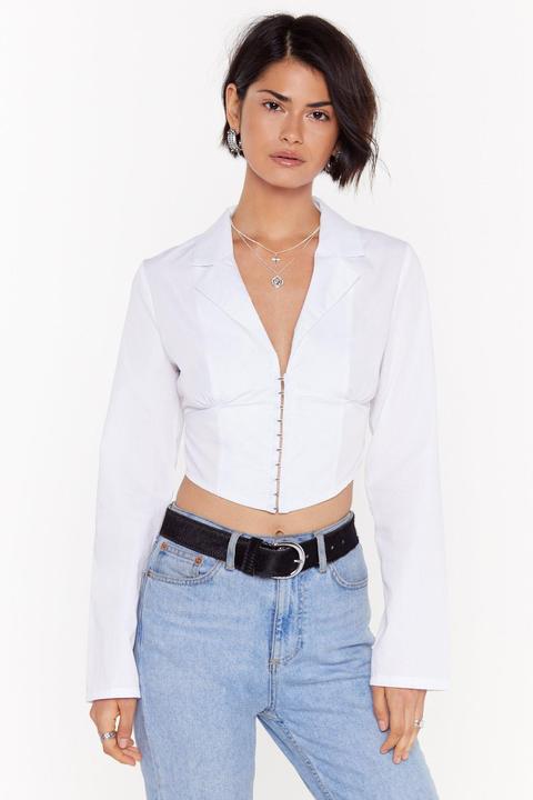 Of Corset We're Goin' Out Cropped Shirt