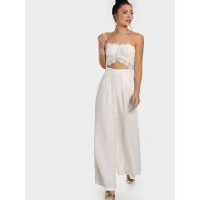 Mono Con Cuerpo De Encaje Y Pantalones Anchos