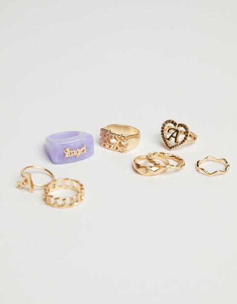 Set 8 Anillos Babe