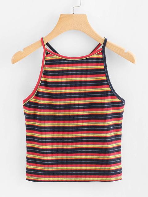 Top Cami In Maglia A Righe