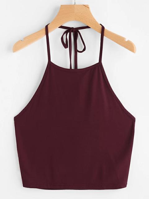 Top En Halter Con Cordón