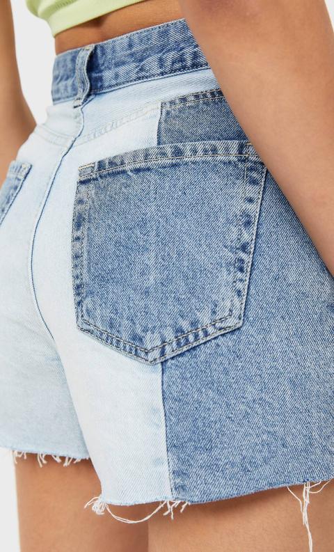 Denim Patchwork Shorts