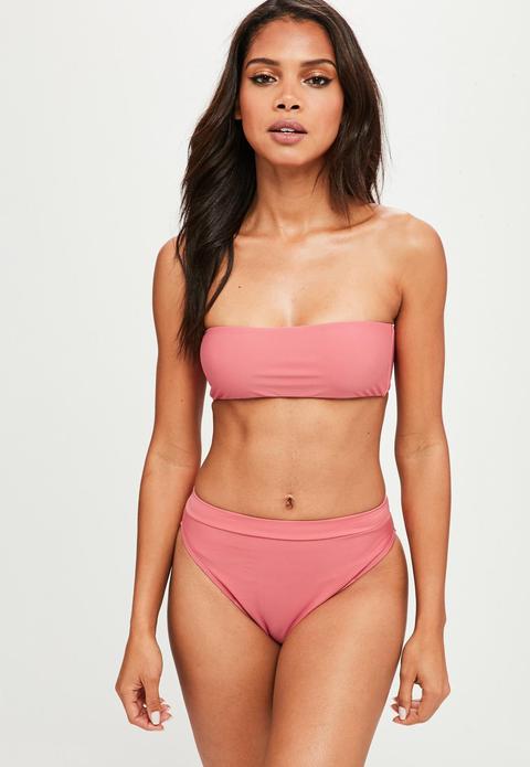 Pink Bandeau Bikini Top - Mix & Match, Pink