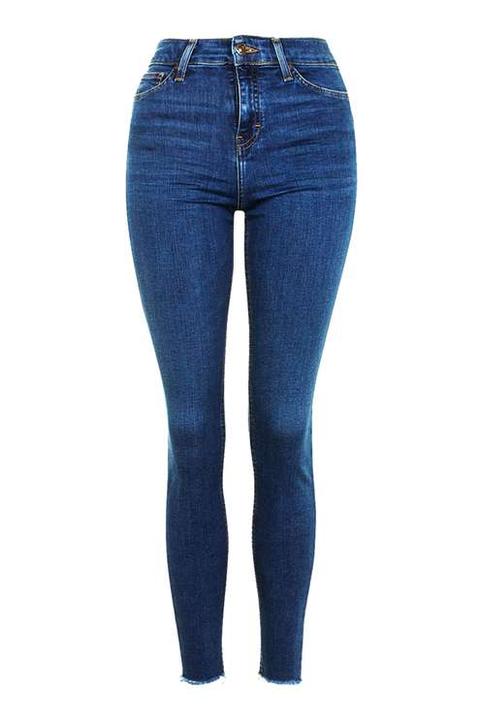 Moto Raw Hem Indigo Jamie Jeans - Jeans - Clothing