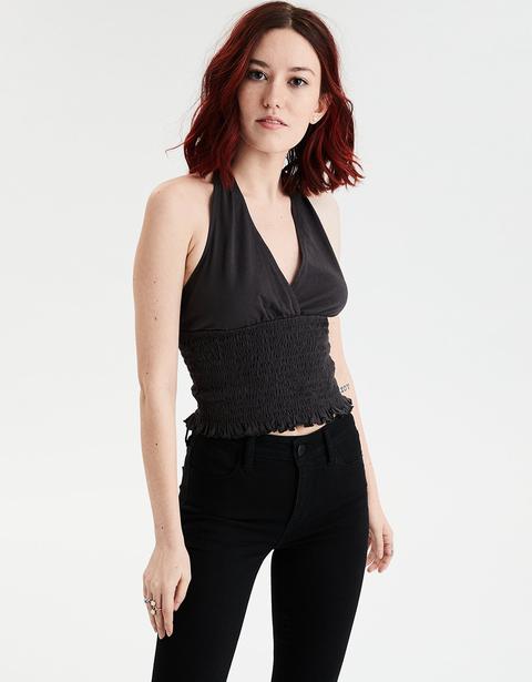 Ae Smocked Halter Top