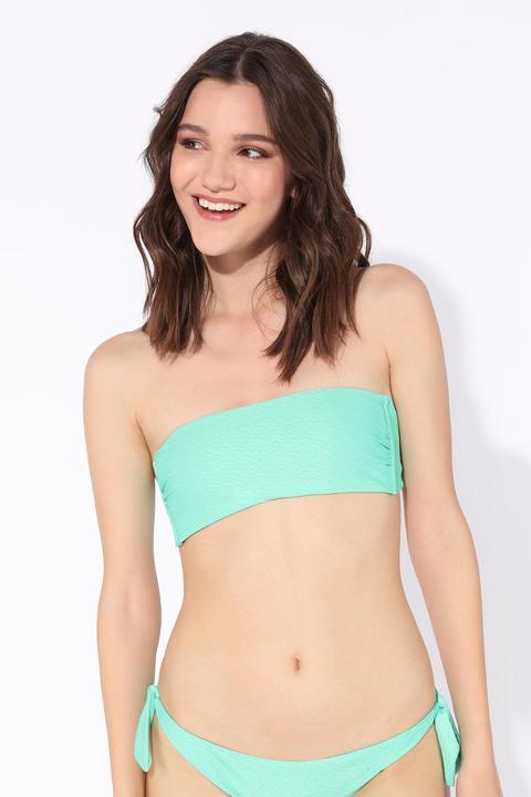 Bikini Bandeau Irregular Water Green