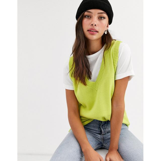 green sleeveless sweater
