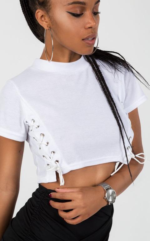 Side Lace Up Crop Top