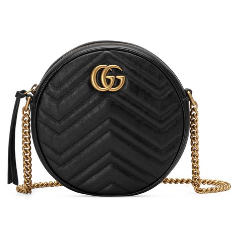 Gg Marmont Mini Round Shoulder Bag