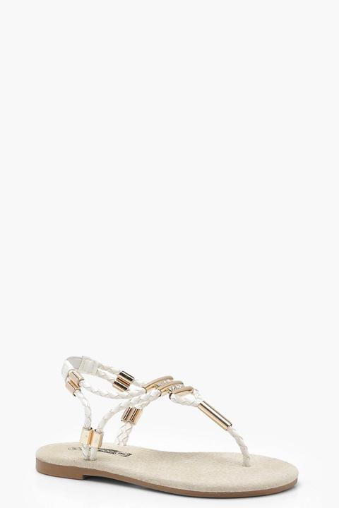 Girls Rope Detail Flat Sandal