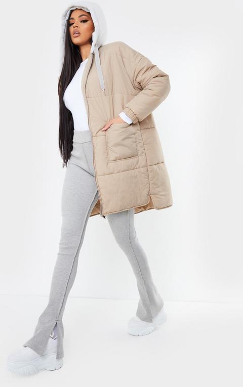 doudoune mi longue beige