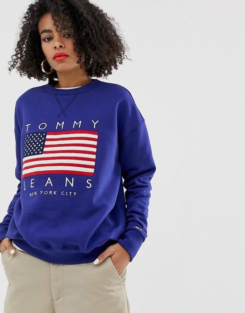 Jersey Con Logo De La Bandera De Usa De Tommy Jeans