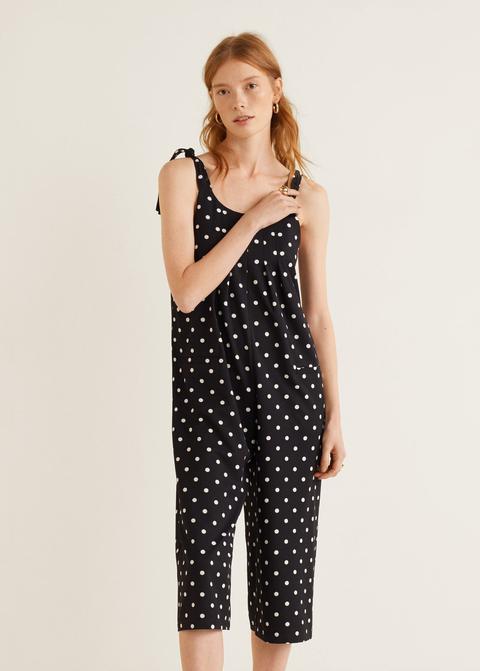 mango jumpsuit polka dot