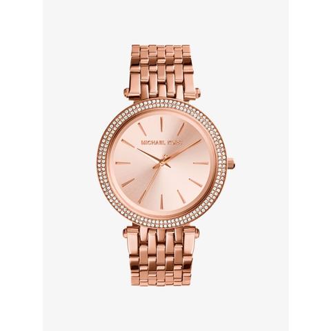 Mk Darci Pavé Rose Gold-tone Watch - Rose Gold - Michael Kors