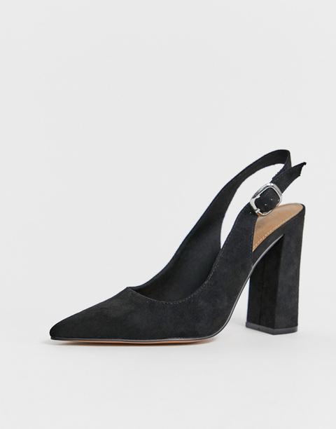 Asos Design - Penley - Chaussures À Talons Hauts Et Bride Arrière - Noir