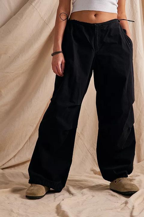 Bdg Black Baggy Tech Pants - Black Xs At Urban Outfitters