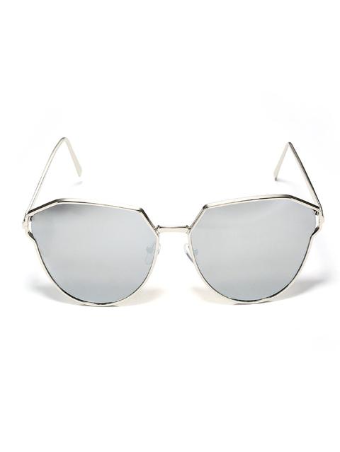 Metal Frame Irregular Lens Sunglasses