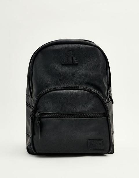 Mochila Efecto Piel Negra