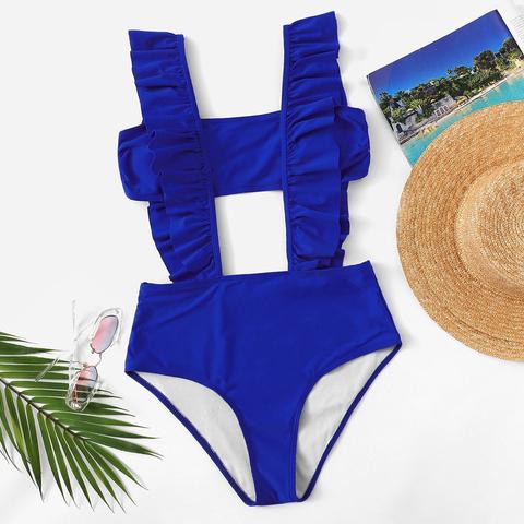 Costumi Da Bagno A Due Pezzi Ruffle Straps