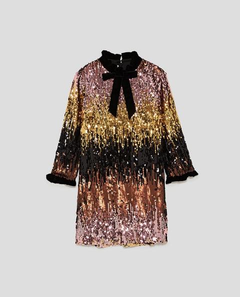 Ombré Sequinned Dress