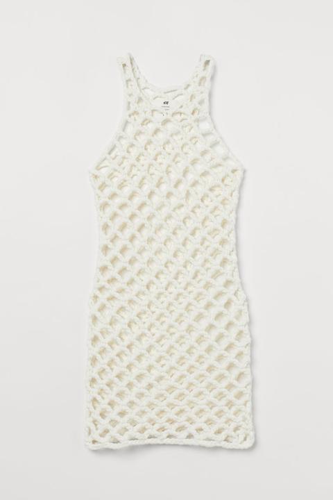 Mesh Dress - White