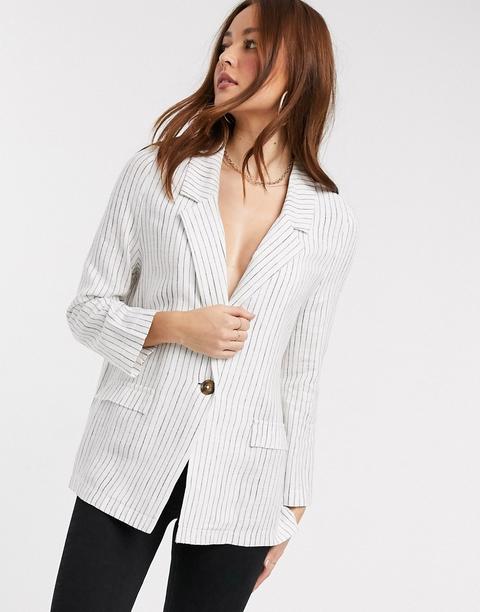 Asos Design - All Rounder - Blazer En Lin-multi