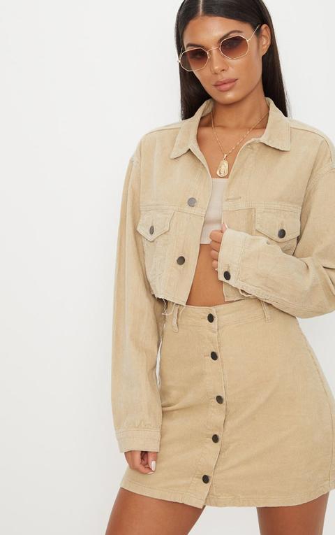 Stone Cropped Cord Jacket