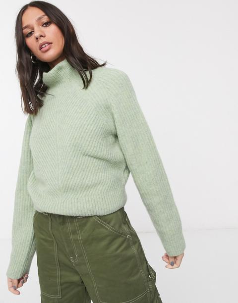 Weekday Raquel Roll Neck Ribbed Jumper 