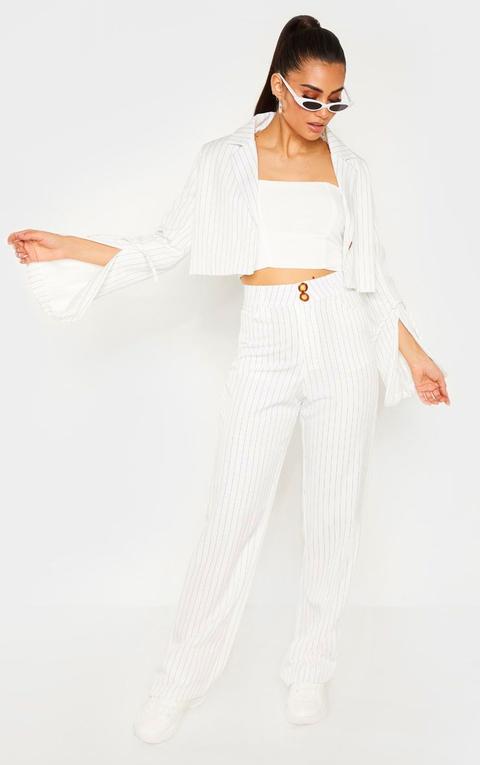 Cream Pinstripe Trouser