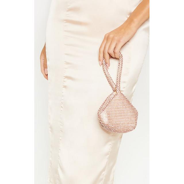 rose gold diamante bag