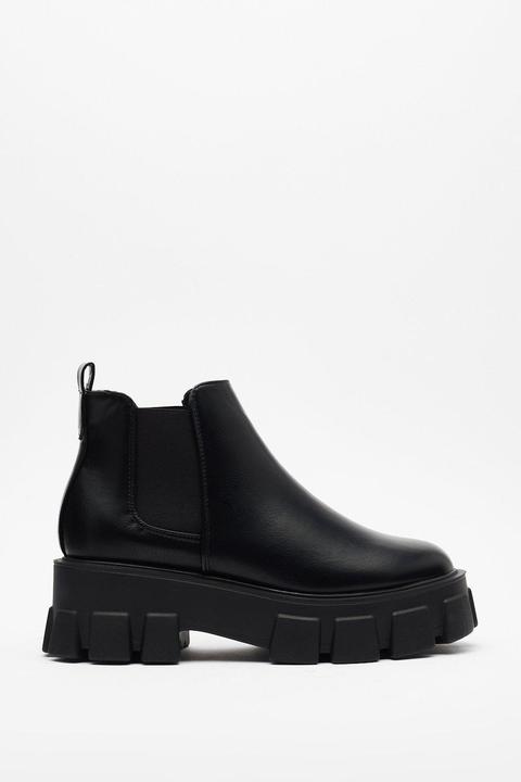 Womens Cleated Chunky Chelsea Boots