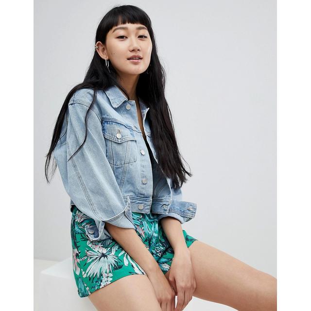 pull&bear denim jacket in light blue