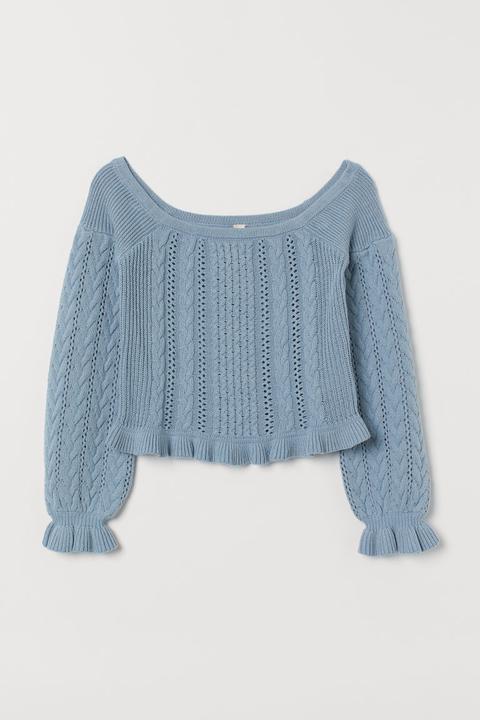 Jersey Hombro Descubierto - Azul