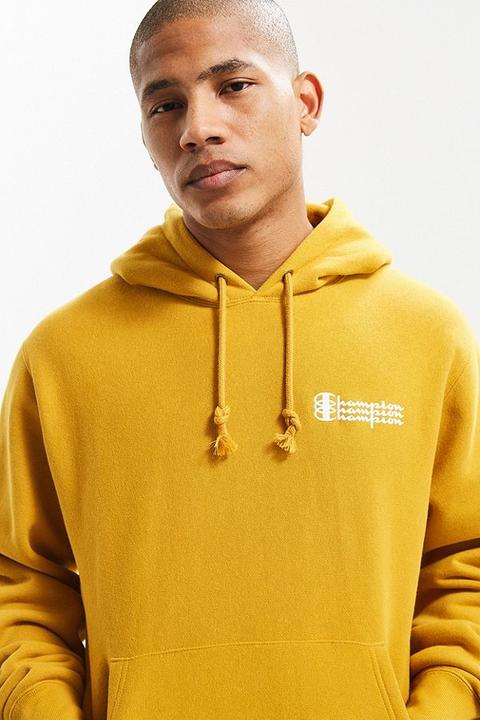yellow champion hoodie urban outfitters
