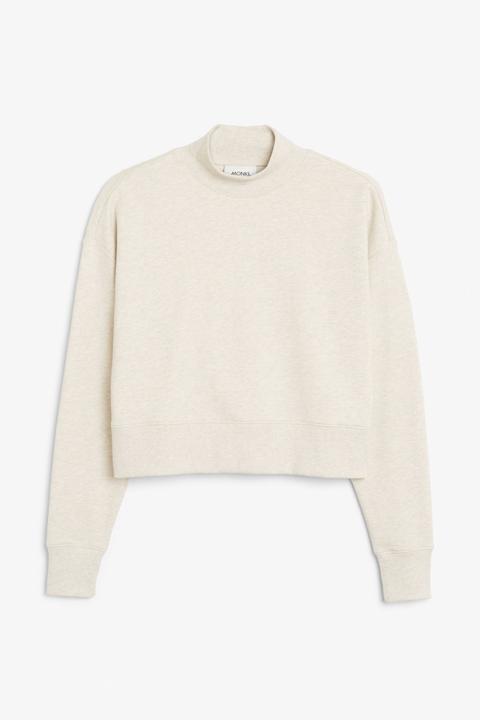 High-neck Sweater - White