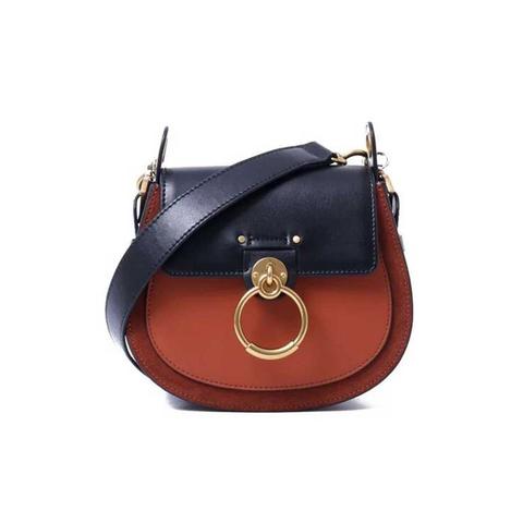 Daine Bi-color Leather And Suede Cross Body Bag