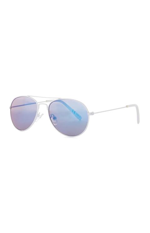 White Aviator Sunglasses