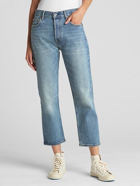 Cone Denimâ® High Rise Crop Straight Jeans