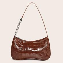 Bolso Baguette De Cocodrilo