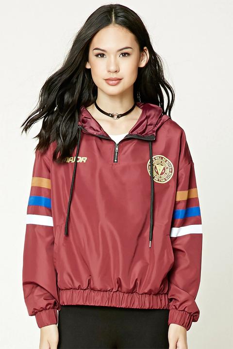 Hooded Graphic Windbreaker from Forever 21 on 21 Buttons