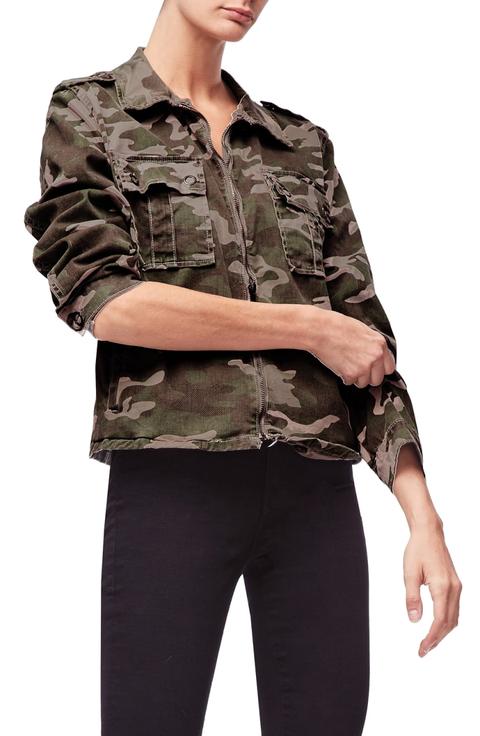 Camo Print Military Jacket