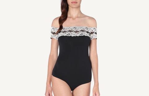 Body Mezza Manica In Modal E Pizzo Pretty Flowers