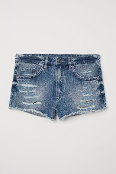 H & M - Shorts In Denim Skinny Regular - Blu