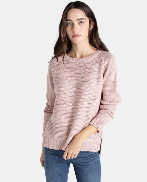 Easy Wear - Jersey De Mujer En Color Rosa Con Lazo En La Espalda