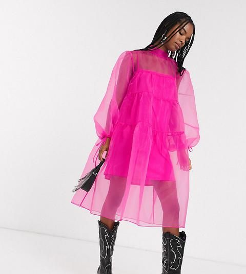 smock dress pink