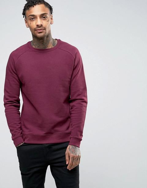 Asos - Felpa Bordeaux - Rosso