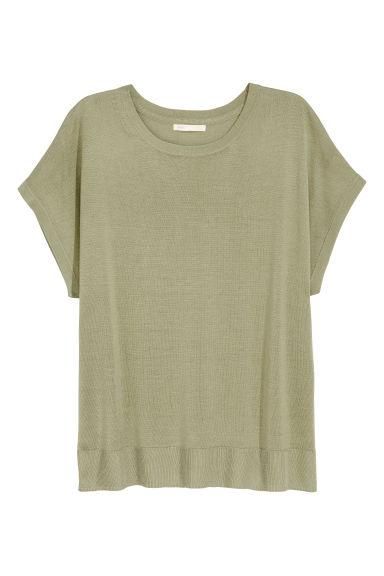 H & M - Top In Maglia Fine - Verde