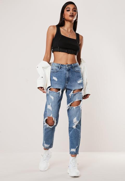 Jeans Mom Bleu Petite