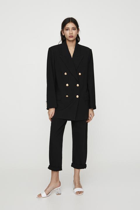 Blazer Oversize Botones Metalizados