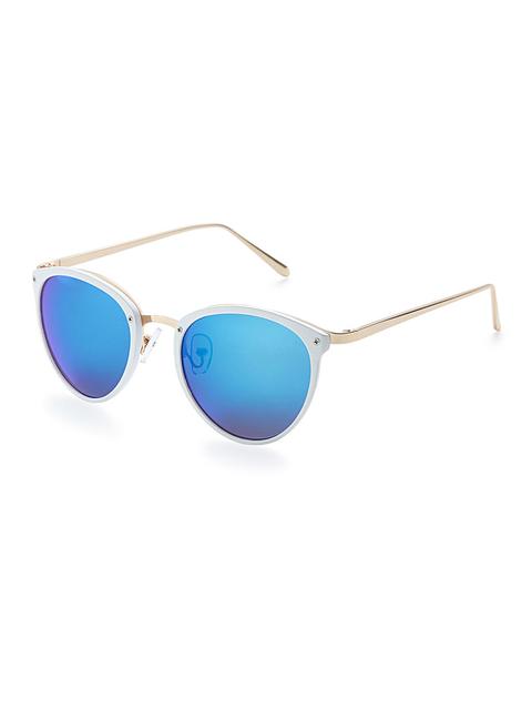 Skinny Frame Flash Lens Sunglasses